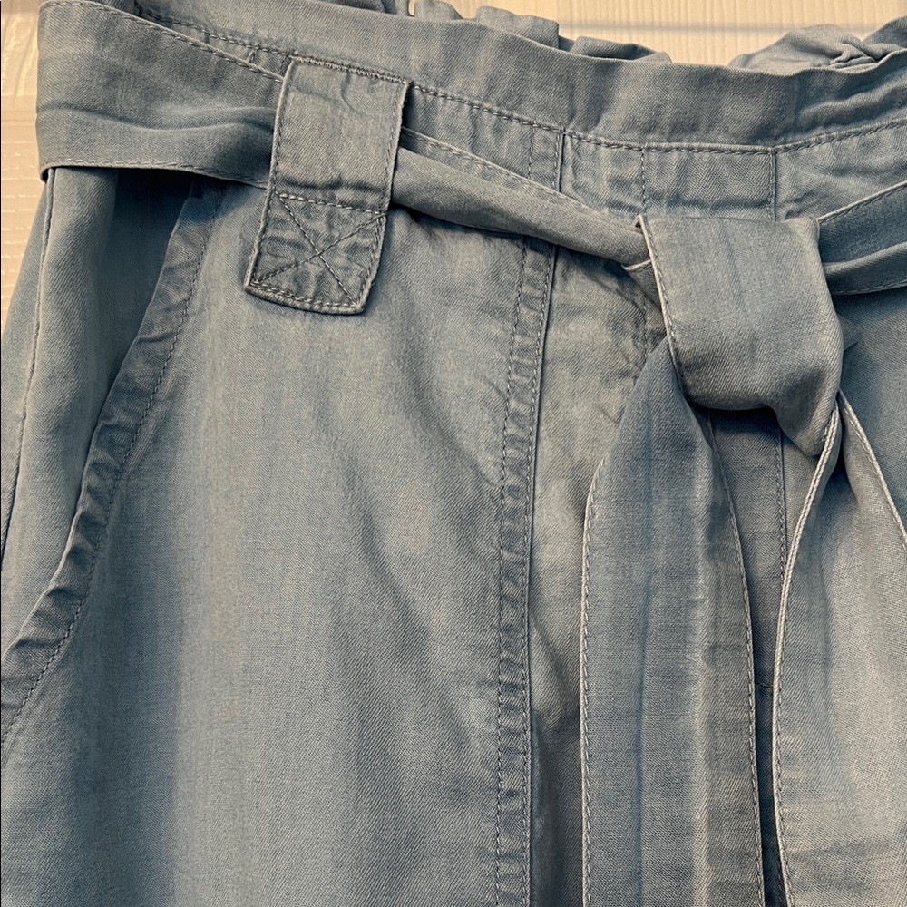 Zac & Rachel Sky Blue Soft Lyocell Trousers with Belt
